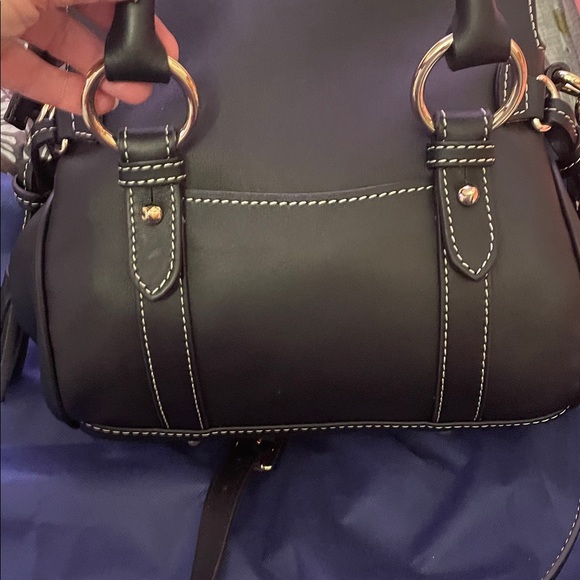 Dooney & Bourke Black Satchel with Gold Accents - Picture 5 of 7
